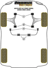For Lancia Dedra (1989-2000) PowerFlex Black Front Wishbone Bush Set