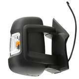 Fiat Ducato 2006-2018 Short Arm Electric Black Wing Door Mirror Drivers Side