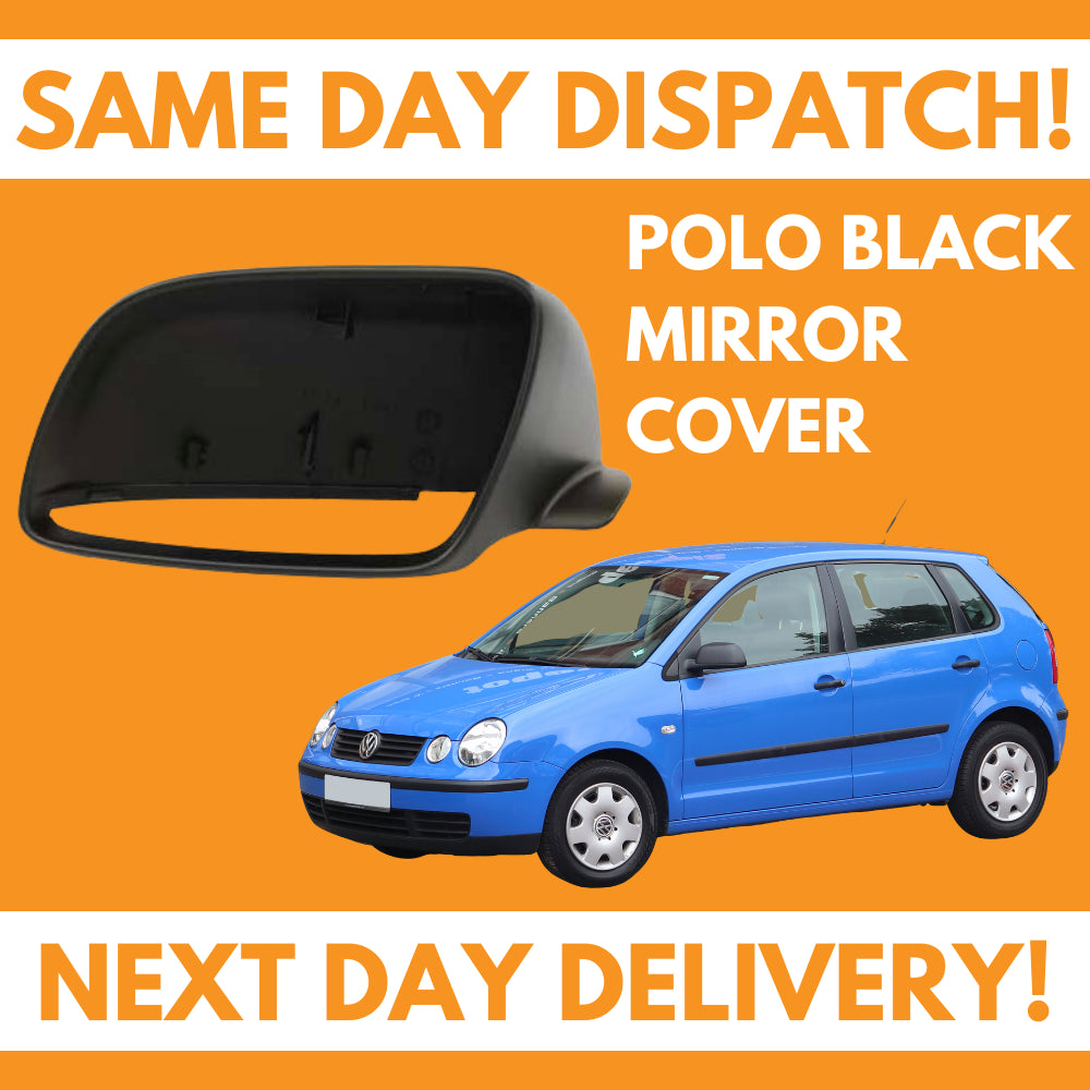 VW Polo 9N 2002-2005 Wing Mirror Cover Black Left Side