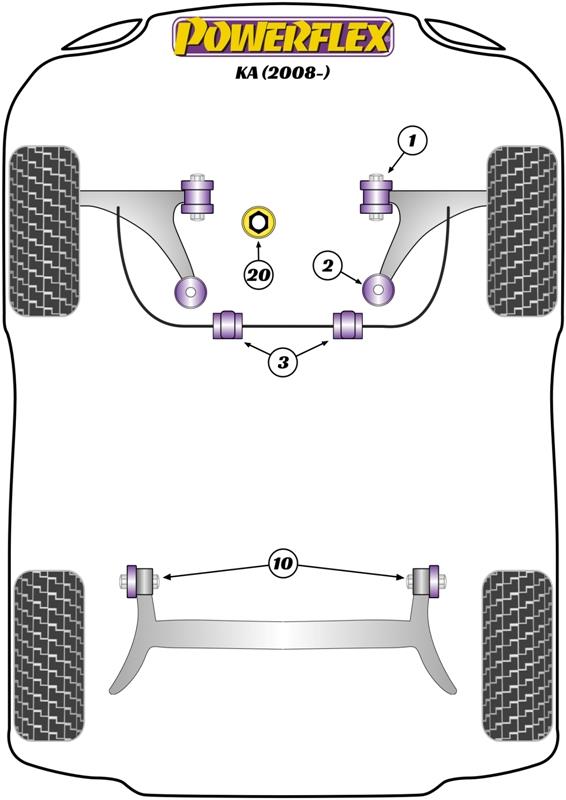 Ford KA (2008-2016) PowerFlex Lower Torque Mount Fast Road/Track