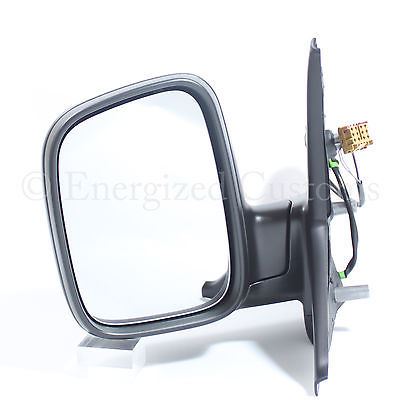 VW Transporter T5 Van 2003-2010 Electric Black Door Wing Mirror Passenger Side