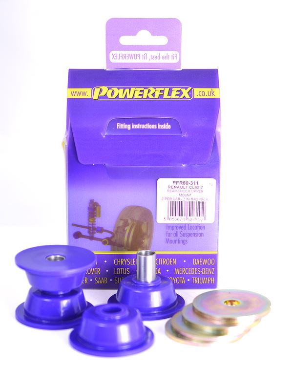 For Renault Clio II 1998-2012 PowerFlex Rear Shock Upper Mount