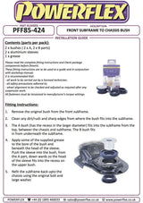 For VW Bora 2WD 1997-2006 PowerFlex Front Subframe Rear Bush