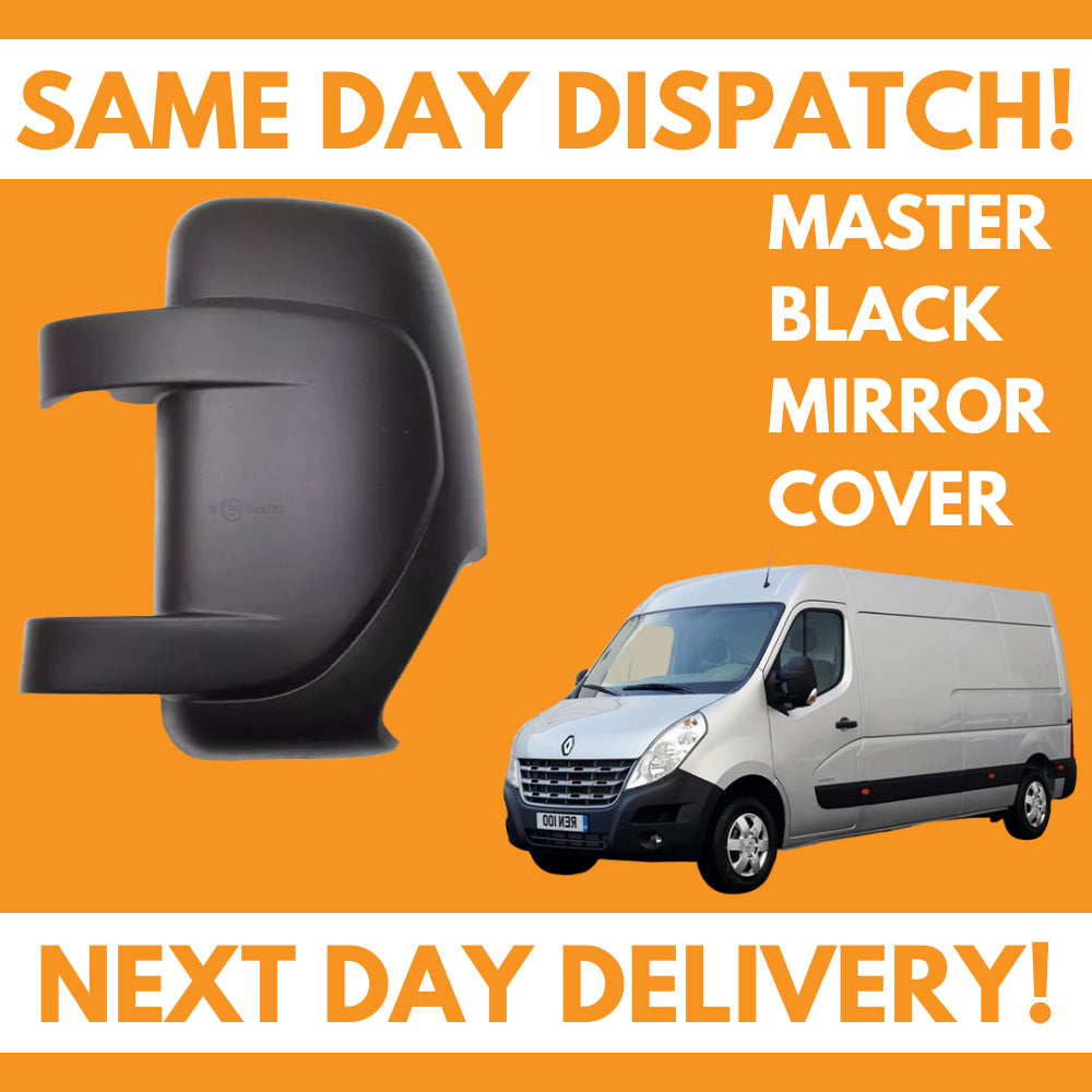 Renault Master 2010-2023 Wing Mirror Cover Black Left Side