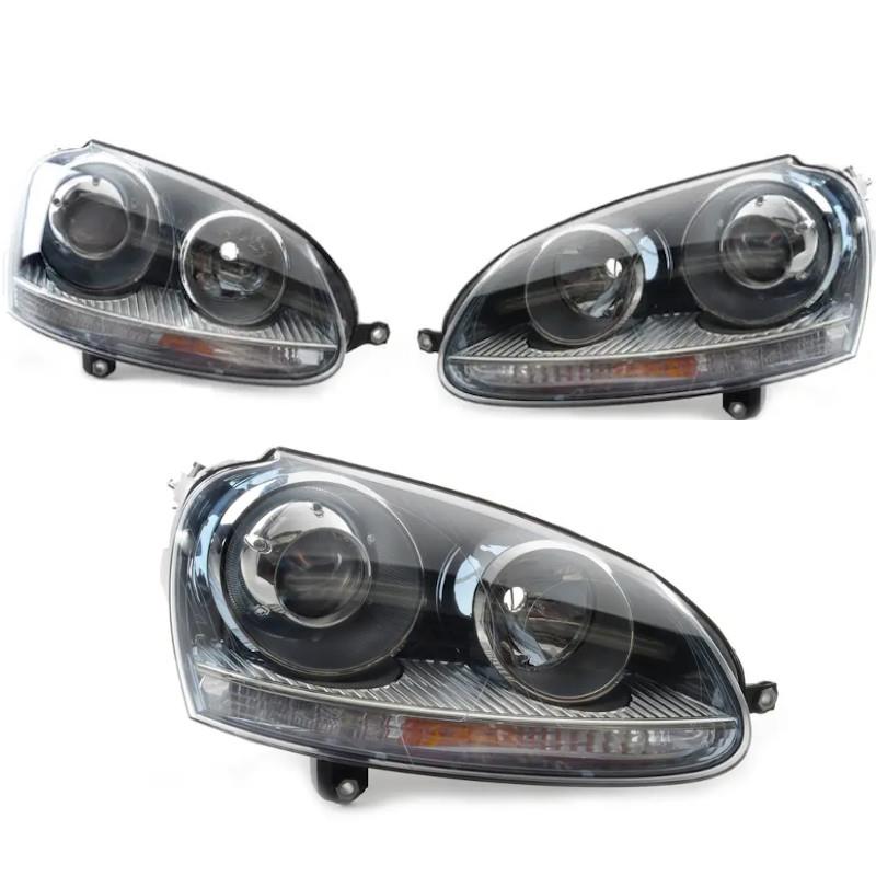 VW Golf MK5 R32 Style Headlights 2003-2009 Xenon Look Projector Headlamps Pair
