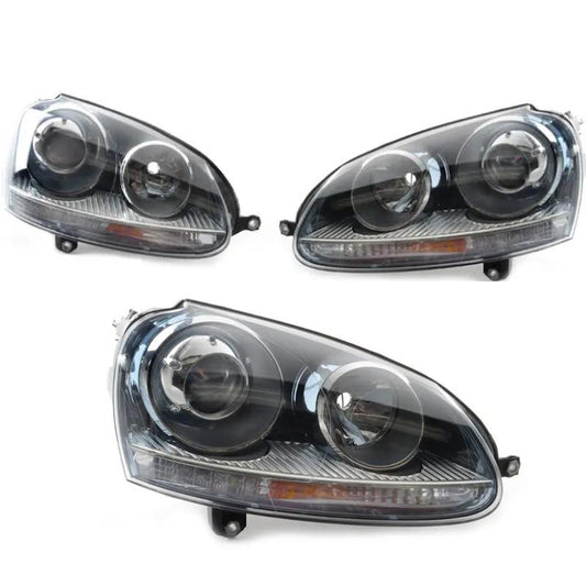 VW Golf MK5 R32 Style Headlights 2003-2009 Xenon Look Projector Headlamps Pair