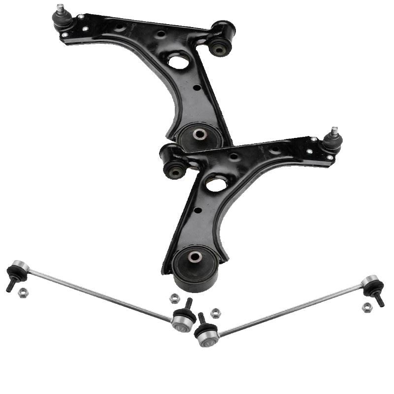 For Peugeot Bipper 2008-2015 Front Lower Wishbones Arms and Drop Links Pair
