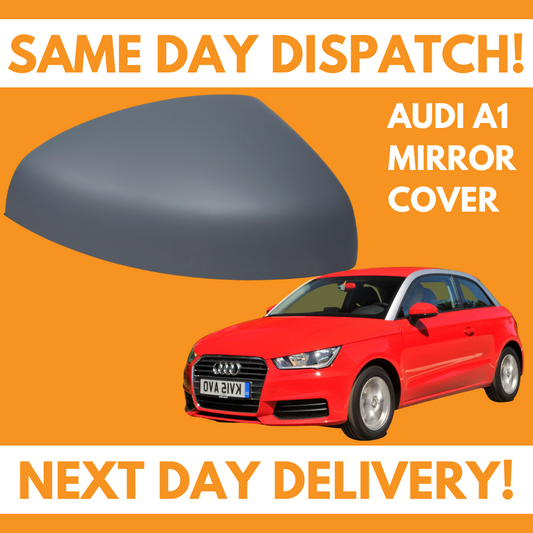 Audi A1 2010-2019 Door Wing Mirror Cover Cap Primed Right Side