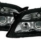 VAUXHALL VECTRA C 2002-2005 BLACK ANGEL EYES HALO HEADLIGHTS PAIR
