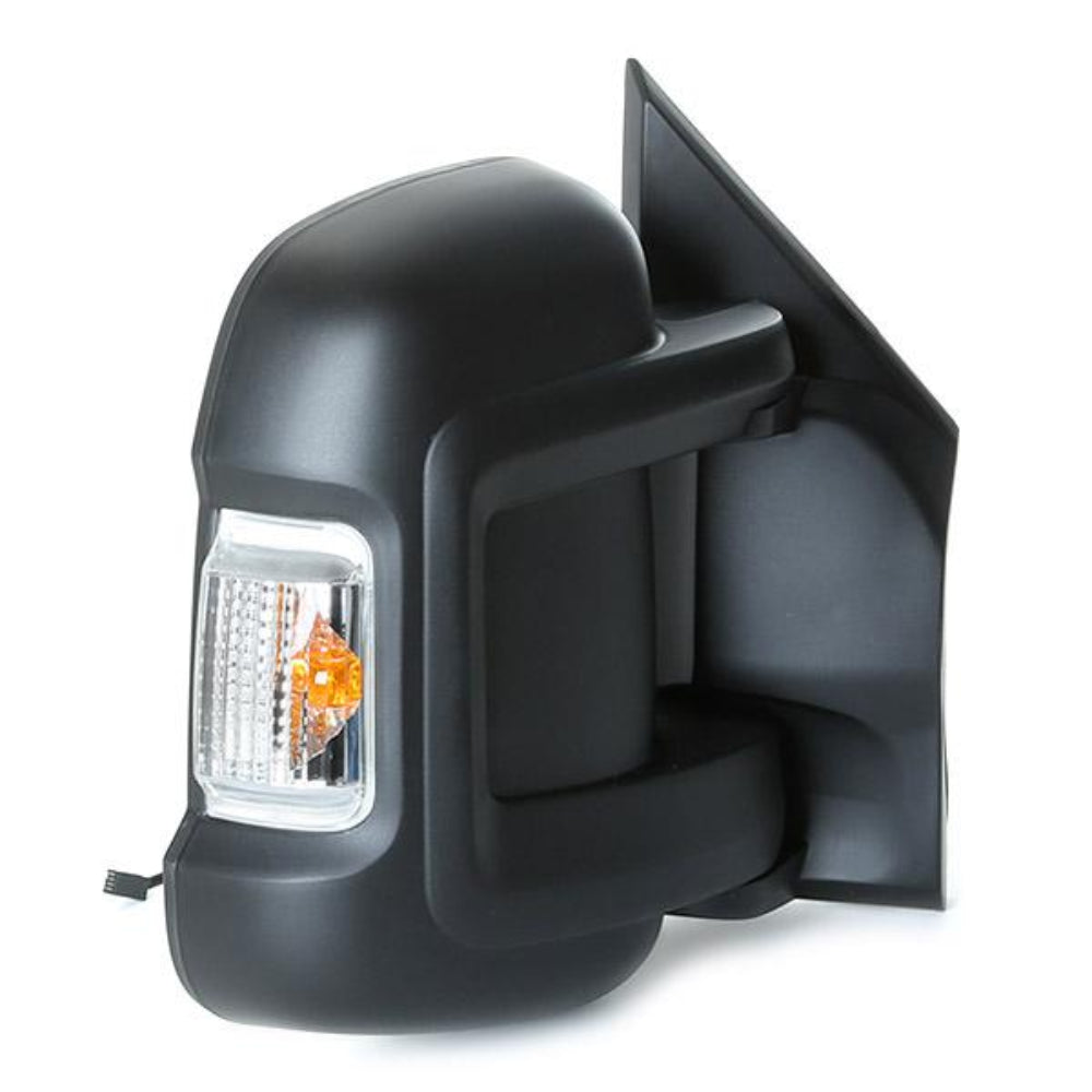 Citroen Relay 2006-2018 Short Arm Electric Black Wing Door Mirror Drivers Side