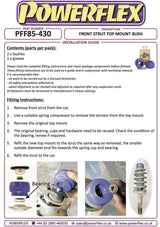 For Audi S1 8X 2014 on PowerFlex Black Series Front Strut Top Mount Bush