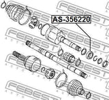 Nissan NV200 2010-2018 Front Driveshaft Intermediate Support Bearing