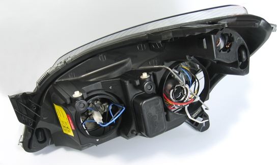 VAUXHALL ASTRA H MK5  5/2004-2010 BLACK ANGEL EYES HEADLIGHTS PAIR