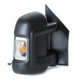 Fiat Ducato 2006-2018 Short Arm Electric Black Wing Door Mirror Drivers Side