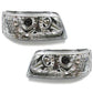 VOLKSWAGEN TRANSPORTER T5 INC.CARAVELLE 2003-2010 CHROME DRL HEADLIGHTS PAIR