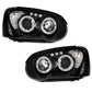 SUBARU IMPREZA  2003-2005 BLACK ANGEL EYES HEADLIGHTS PAIR