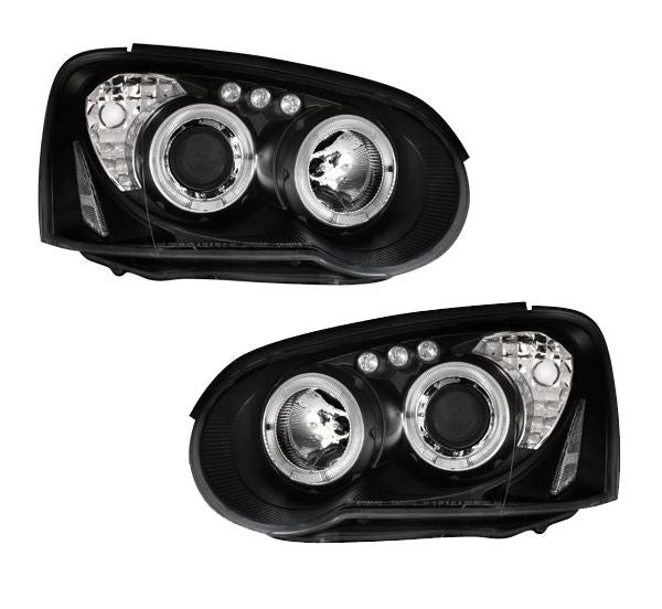 SUBARU IMPREZA  2003-2005 BLACK ANGEL EYES HEADLIGHTS PAIR