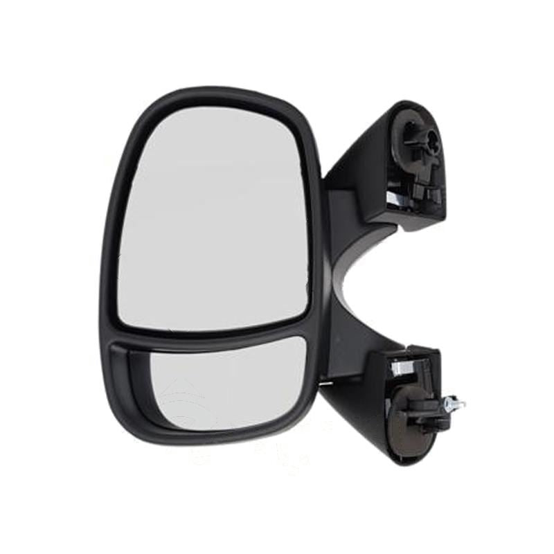 Renault Trafic Van Mk2 2010-> Manual Wing Door Mirror Black Cover Passenger Side