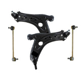 For Vw Fox 2006-2012 Front Lower Wishbones Arms and Drop Links Pair