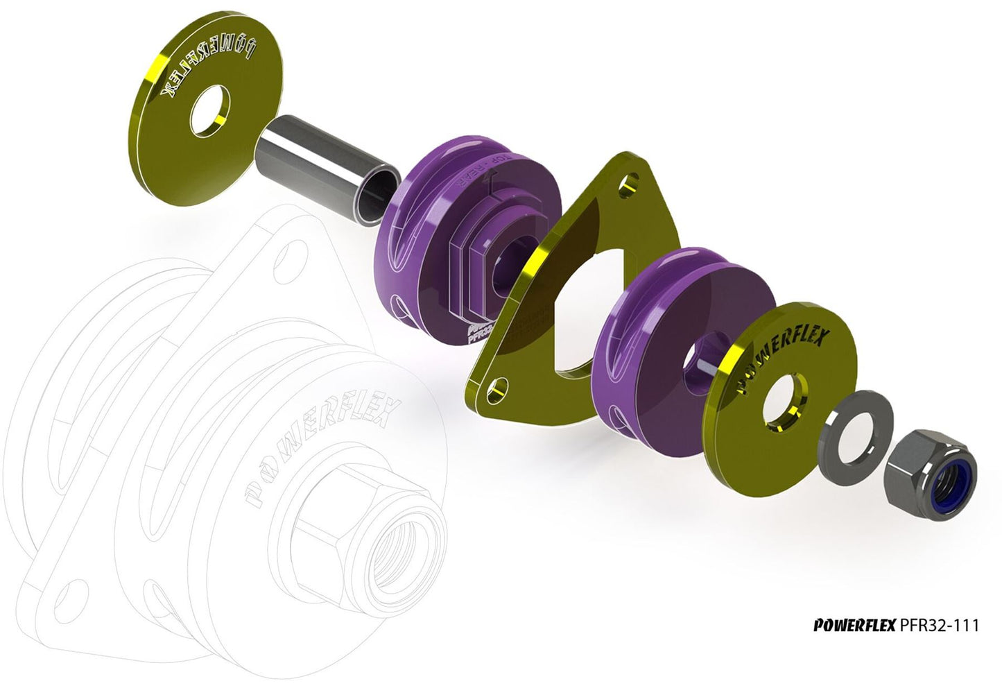 Land Rover Defender 2002-2016 PowerFlex Rear Radius Arm Front Bush