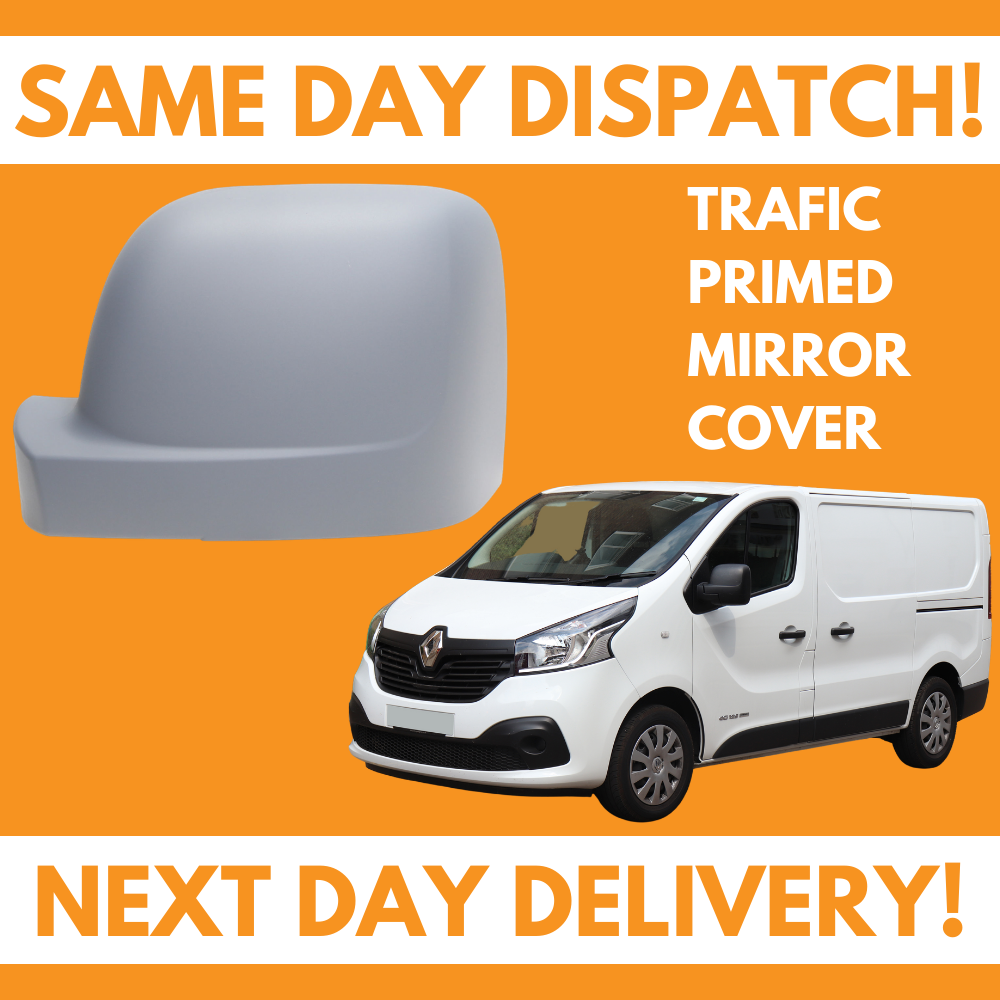 Renault Trafic 2014-2019 Wing Mirror Cover Primed Left Side