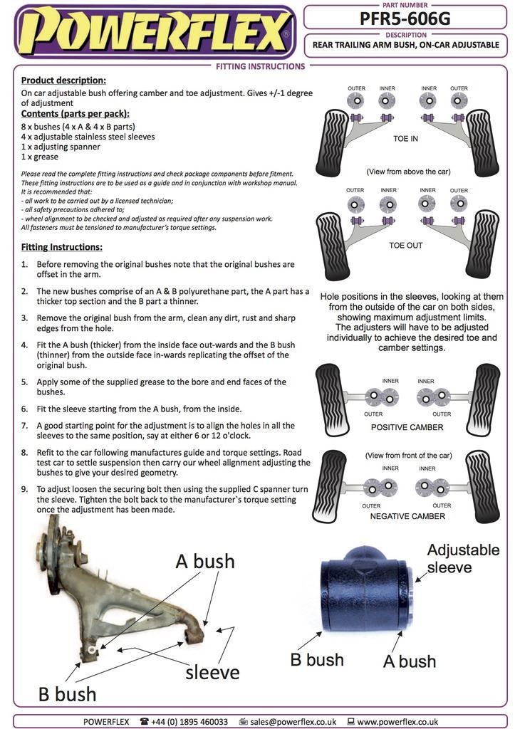 For BMW E28 5 Series 1982-1988 PowerFlex Rear Trailing Arm Bush