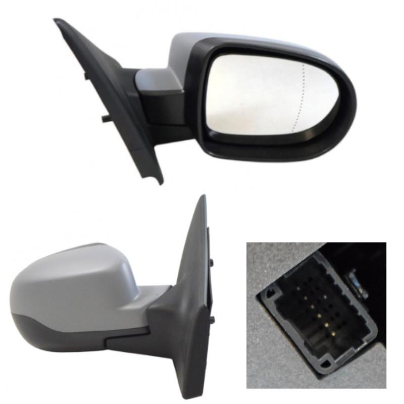 Renault Clio Mk3 2009-4/2013 Electric Wing Door Mirror Primed Cover Drivers Side