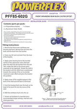 VW Fox PowerFlex Front Wishbone Rear Bush Caster Offset