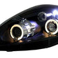 FIAT GRANDE PUNTO  2006-10/2008 BLACK ANGEL EYES HEADLIGHTS PAIR