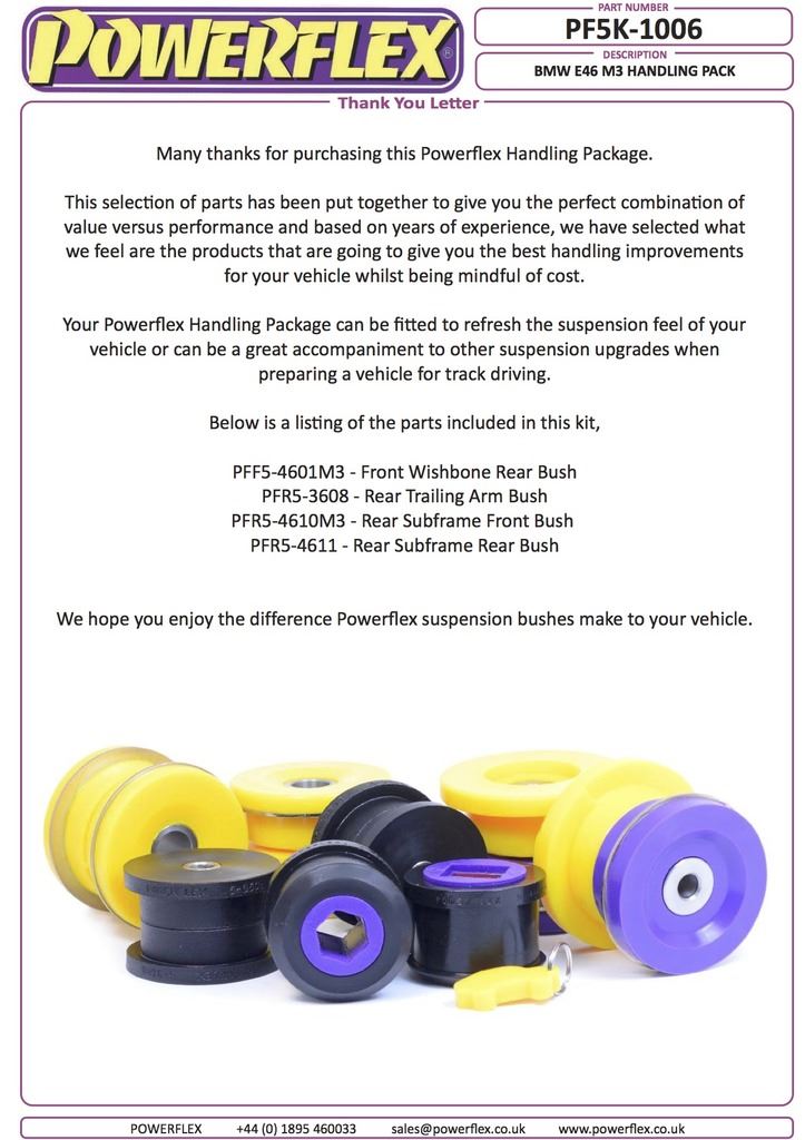 For BMW E46 3 Series 1999-2006 PowerFlex Handling Pack