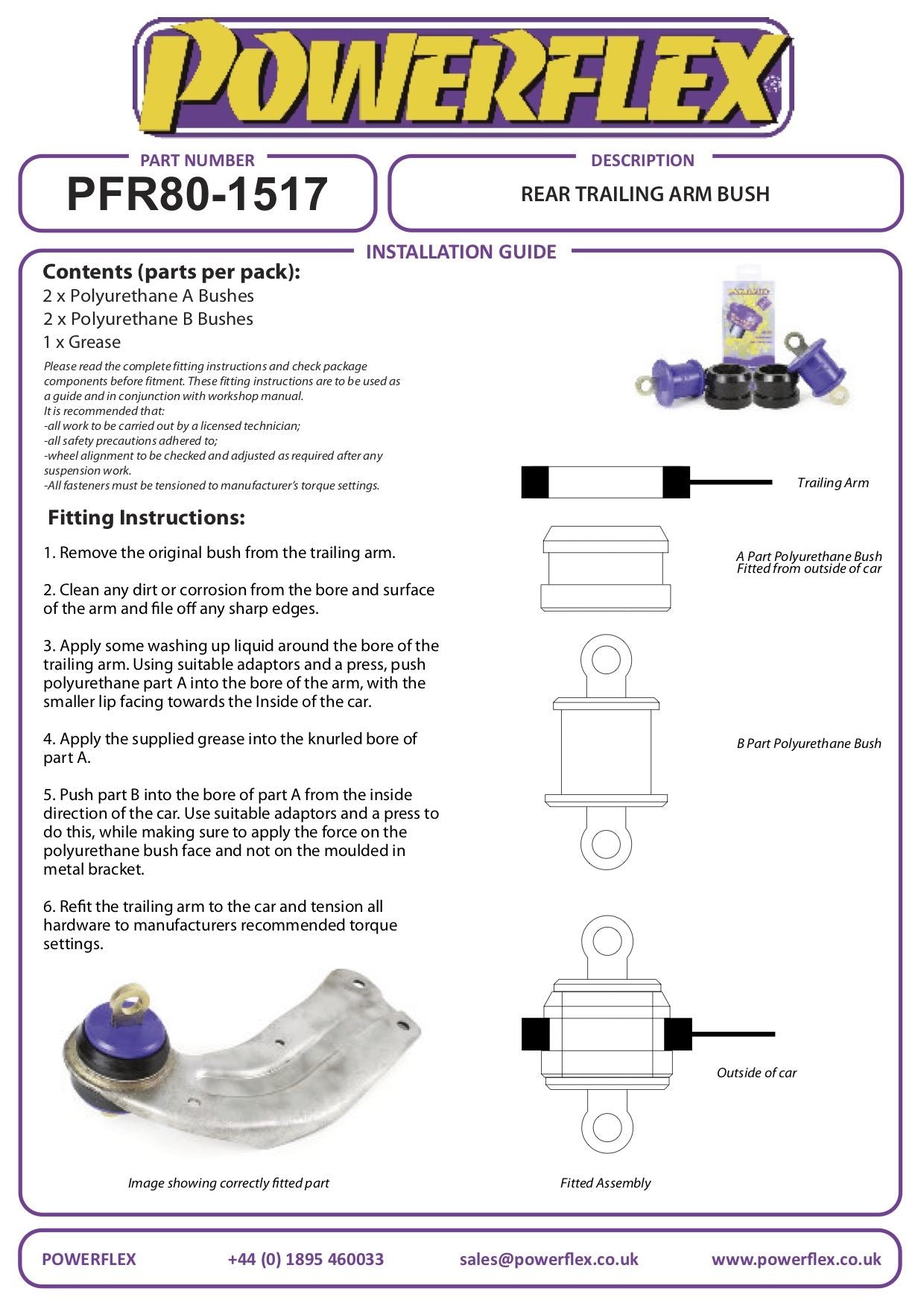 Chevrolet Vectra MK1 (2008-2017) Rear Trailing Arm Bush