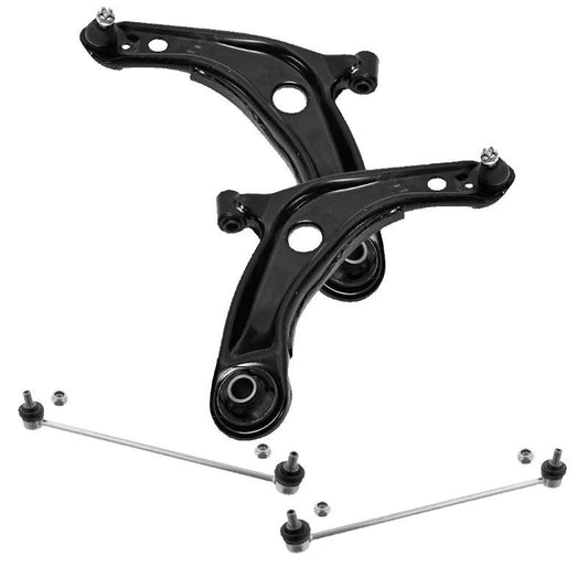 Toyota Yaris 2006-2021 Front Lower Wishbones Arms and Drop Links Pair