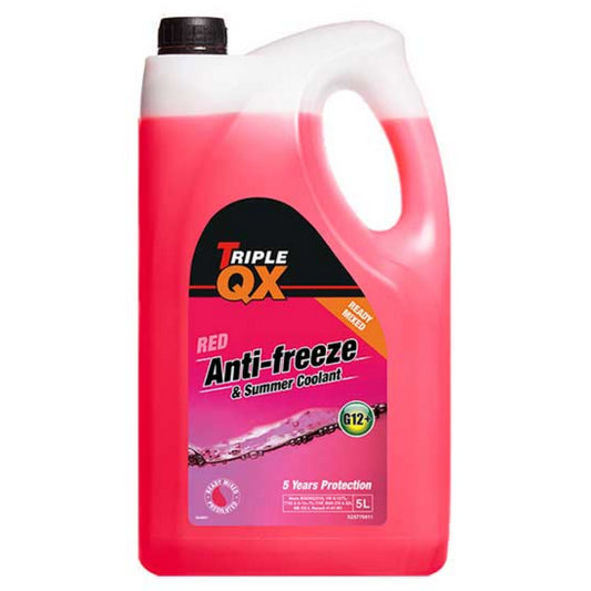 Triple QX Red Antifreeze Summer Coolant G12 Ready Mixed 5L 5 Litre
