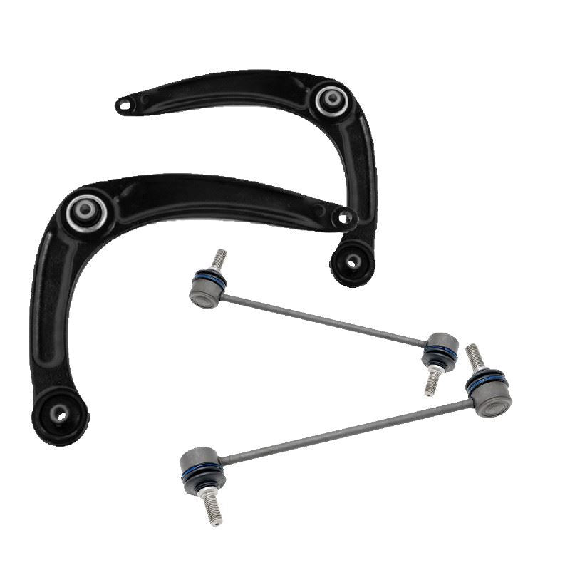 For Citroen C4 Mk2 2010-2017 Front Lower Wishbones Arms and Drop Links Pair
