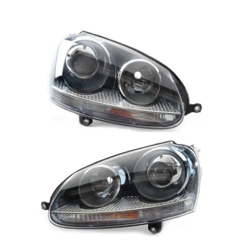 VW Golf MK5 R32 Style Headlights 2003-2009 Xenon Look Projector Headlamps Pair
