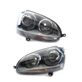 VW Golf MK5 R32 Style Headlights 2003-2009 Xenon Look Projector Headlamps Pair