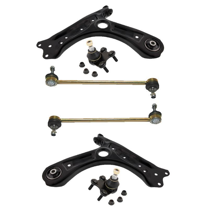 For Seat Ibiza Mk5 2008-2016 Front Lower Wishbones Arms and Drop Links Pair
