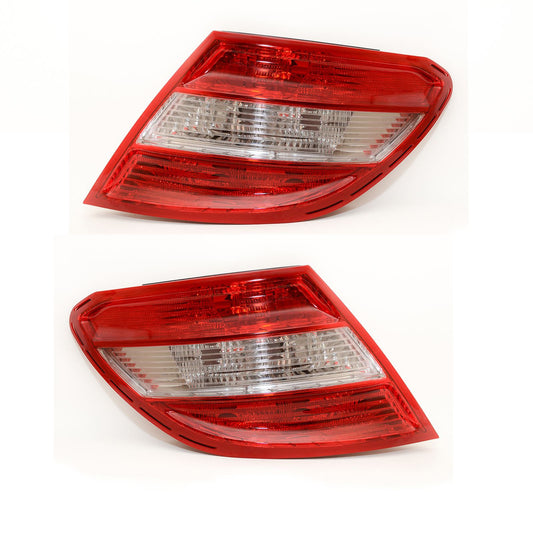 MERCEDES C CLASS W204 SALOON 2007-2010 REAR TAIL LIGHTS 1 PAIR O/S & N/S