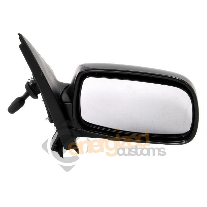 Toyota Yaris 5/2003-2005 Cable Adjust Wing Door Mirror Black Cover Drivers Side
