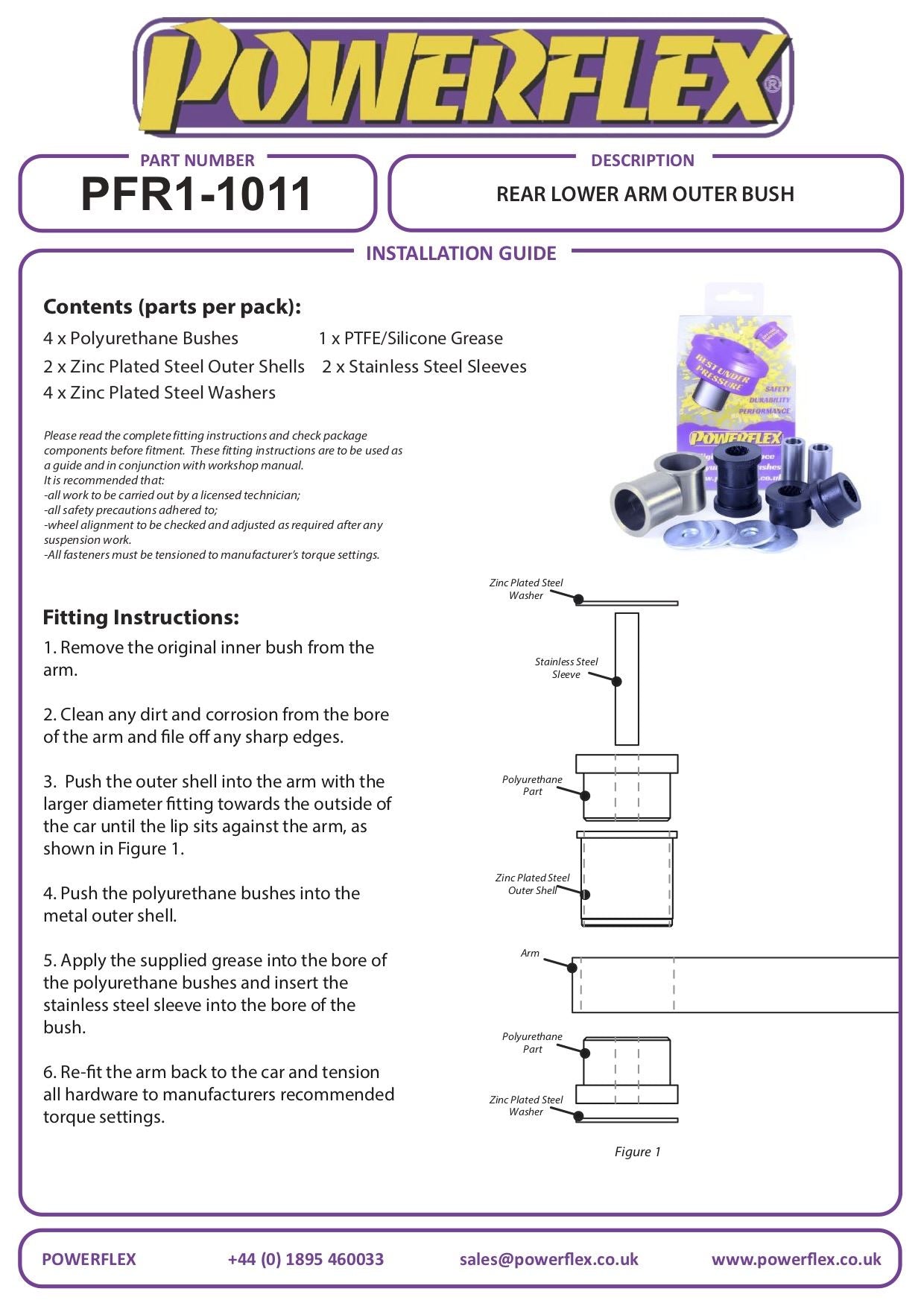 Alfa Romeo Giulietta 940 2010- PowerFlex Black Rear Trailing Arm Lower Bush