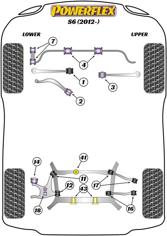 Audi S6 (2012-) PowerFlex Jack Pad Adaptor