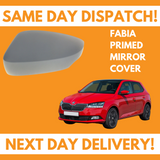 Skoda Fabia MK3 2014-2020 Wing Mirror Cover Primed Left Side