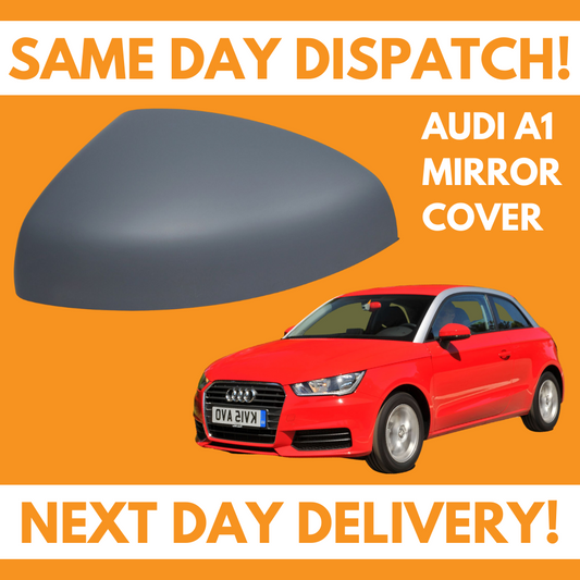 Audi A1 2010-2019 Door Wing Mirror Cover Cap Primed Left Side