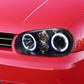 VOLKSWAGEN GOLF MK4  1998-2004 BLACK ANGEL EYES HEADLIGHTS PAIR