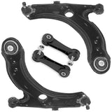 VW Golf Mk4 1998-2004 Front Lower Wishbones Suspension Arms & Drop Links Pair