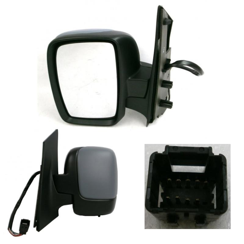 Fiat Scudo Wing Mirror Electric Powerfolding Primed Passengers Side 2007-2015