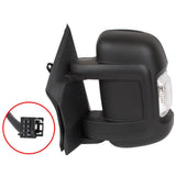 Fiat Ducato Van 2006-2017 Manual Short Arm Black Door Wing Mirror Passenger Side