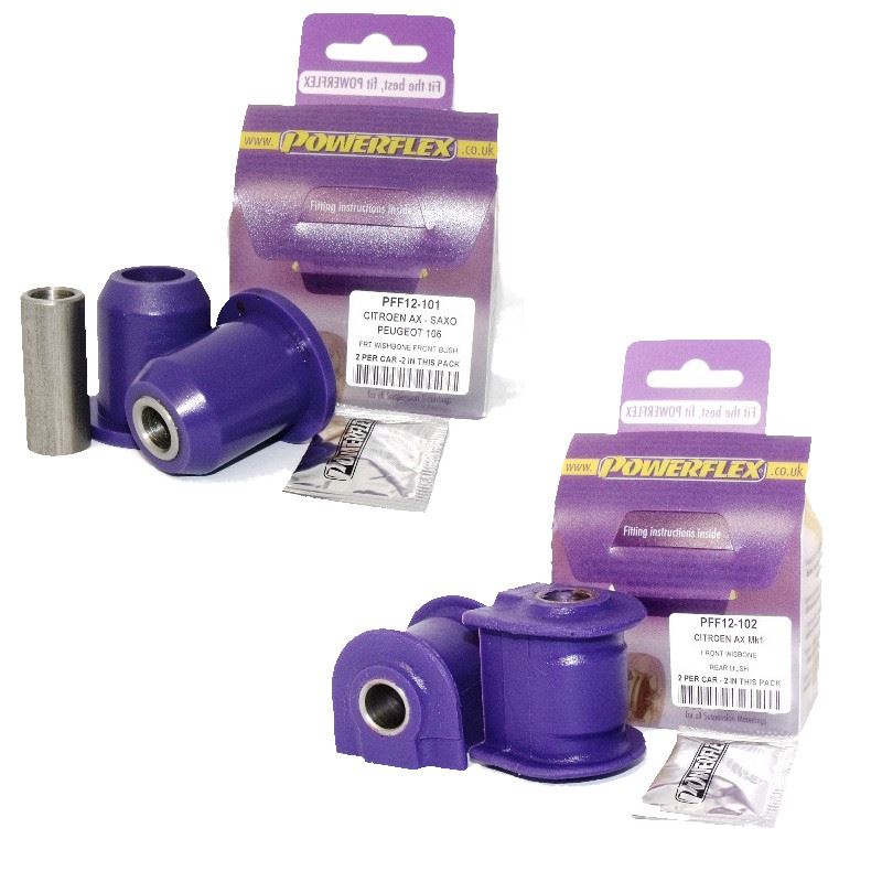 For Citroen AX Mk1 & 2 (1986-1998) PowerFlex Front Wishbone Bush Set