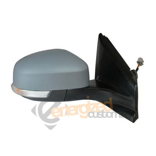 Ford Focus Mk3 2011- Powerfolding Wing Door Mirror Primed Cover Drivers Side