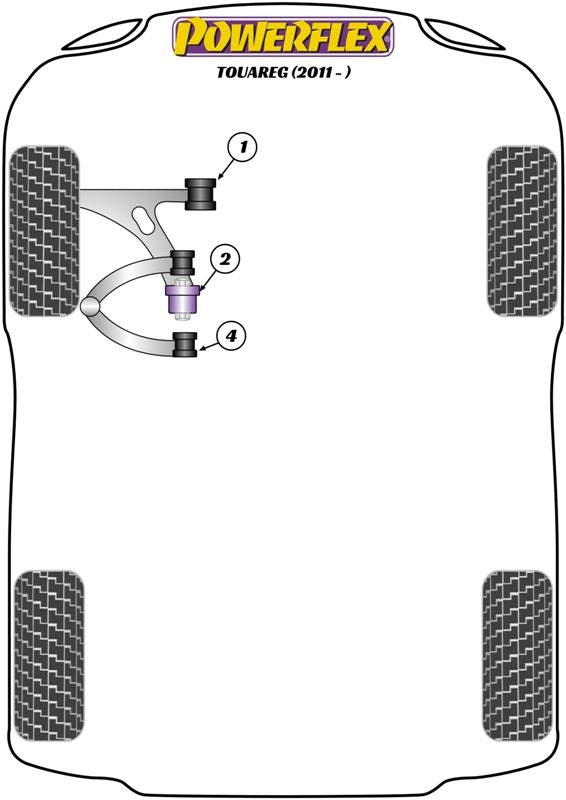 For VW Touareg (2011 - ) PowerFlex Front Upper Wishbone Bush